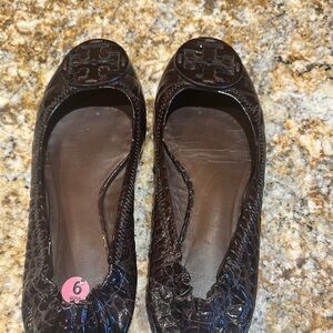Tory Burch Dark Brown Peeling bottom Flats
